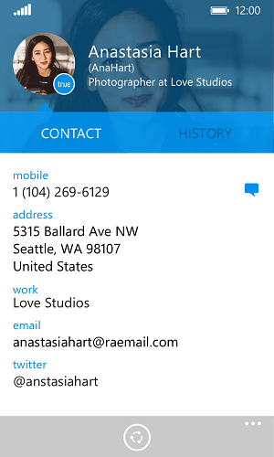 caption: Windows Phone Truedialer Update