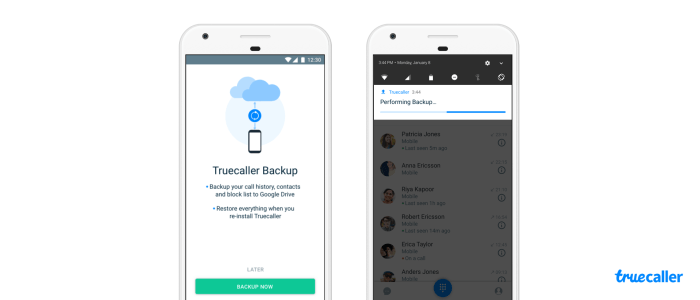 1. Truecaller Backup