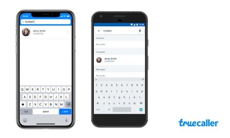 Number Search on Truecaller App