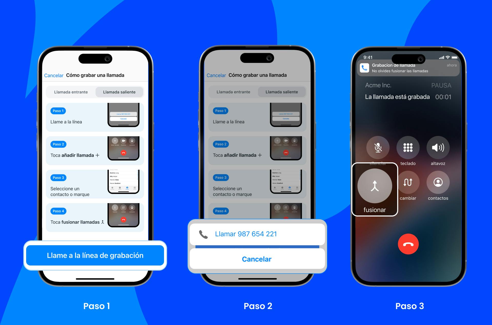 Paso a paso de cómo empezar a grabar una llamada saliente con Truecaller.